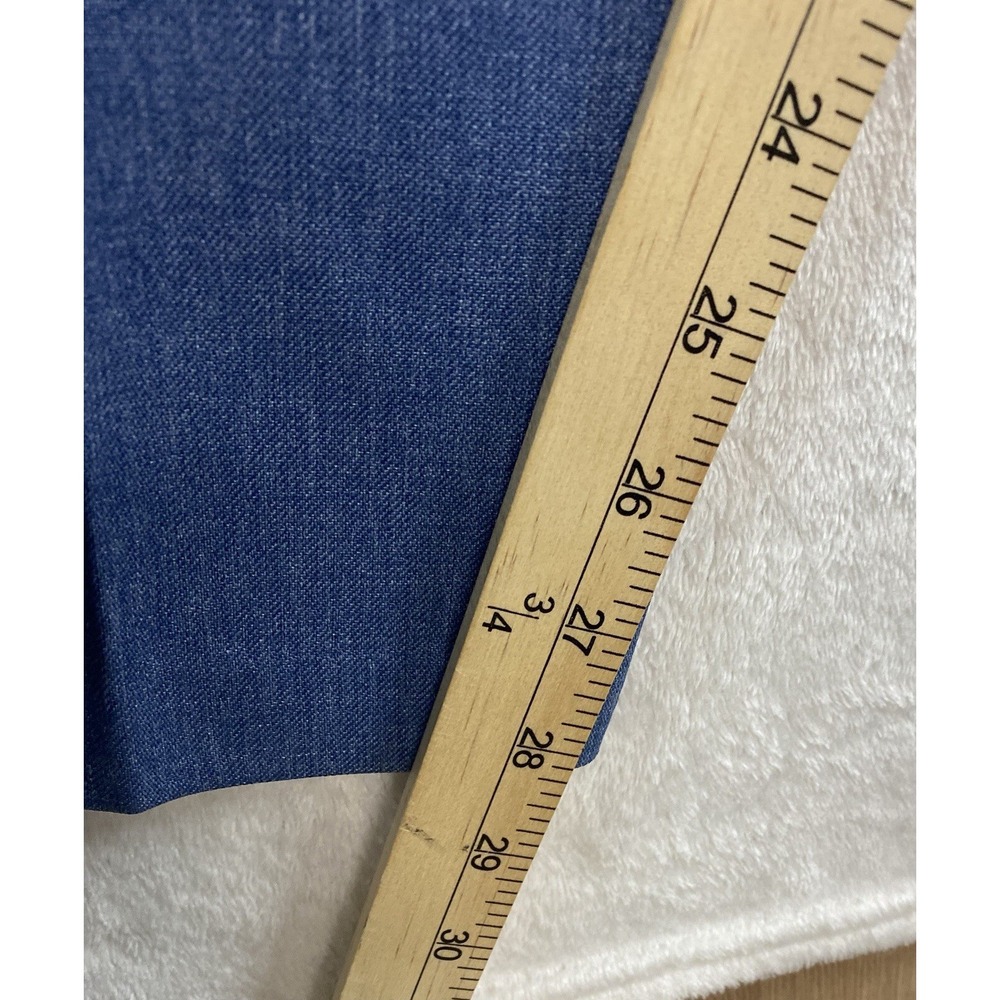 VTG Briggs Plus 24W Pleated Tapered Pants Blue Knit Officecore Academia - Picture 7 of 9